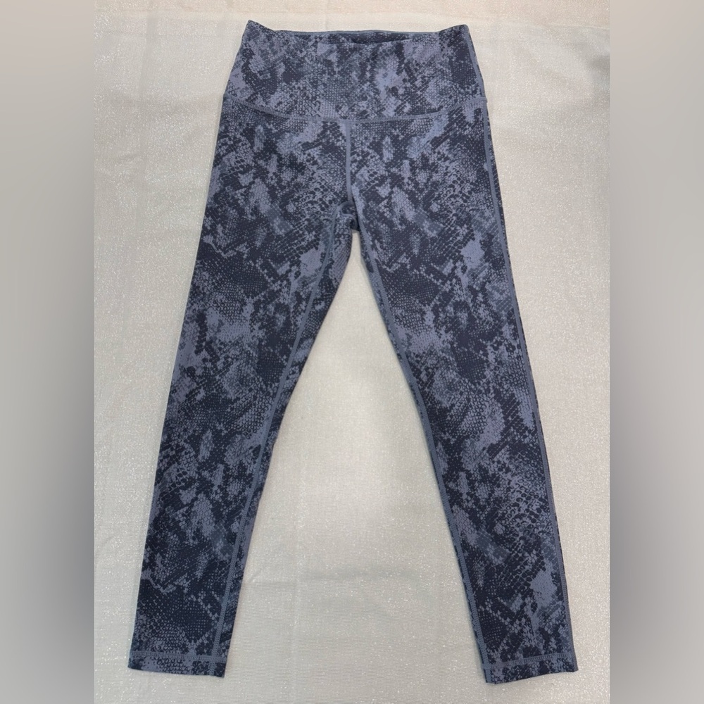 Zella Purple Charcoal Snake Print Leggings Size Medium‎